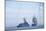 USS Constitution "Old Ironsides" Under Sail, Escorted by Modern US Navy Frigate, 1997-null-Mounted Photographic Print