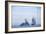 USS Constitution "Old Ironsides" Under Sail, Escorted by Modern US Navy Frigate, 1997-null-Framed Photographic Print