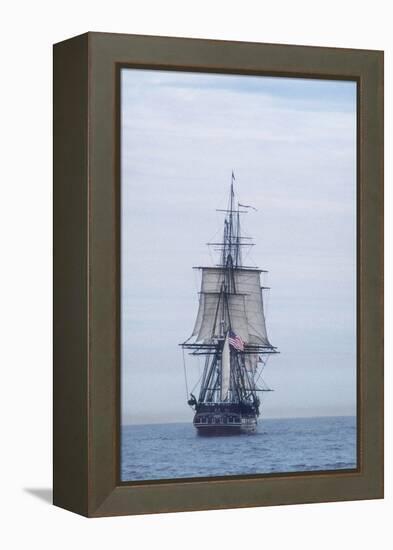 USS Constitution "Old Ironsides" Under Sail, Massachusetts Bay, Celebrating Its Bicentennial, 1997-null-Framed Premier Image Canvas