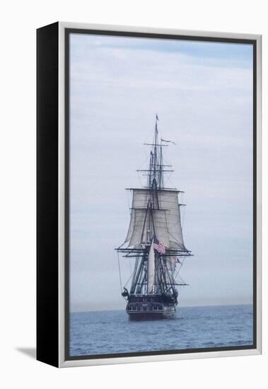 USS Constitution "Old Ironsides" Under Sail, Massachusetts Bay, Celebrating Its Bicentennial, 1997-null-Framed Premier Image Canvas