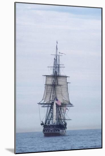 USS Constitution "Old Ironsides" Under Sail, Massachusetts Bay, Celebrating Its Bicentennial, 1997-null-Mounted Photographic Print