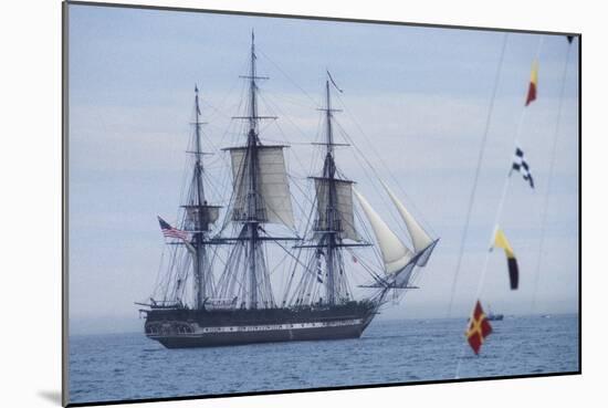 USS Constitution "Old Ironsides" Under Sail, Massachusetts Bay, Celebrating Its Bicentennial, 1997-null-Mounted Photographic Print