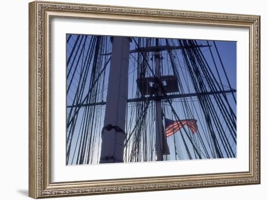 USS Constitution's Masts and Rigging, Boston-null-Framed Photographic Print