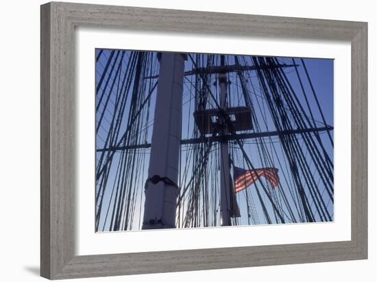 USS Constitution's Masts and Rigging, Boston-null-Framed Photographic Print