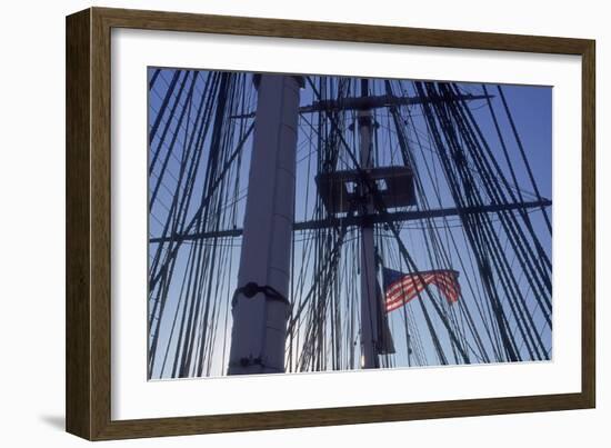 USS Constitution's Masts and Rigging, Boston-null-Framed Photographic Print