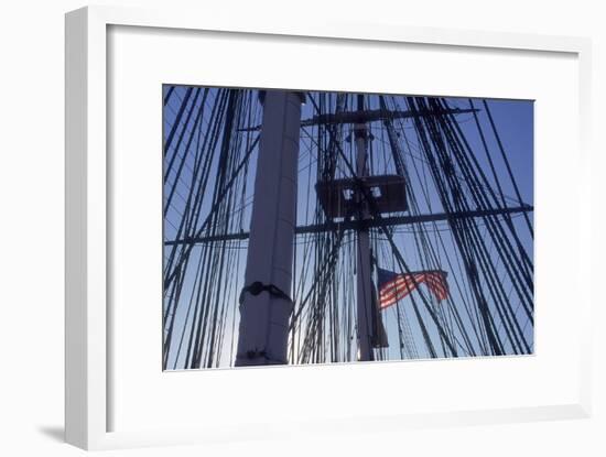 USS Constitution's Masts and Rigging, Boston-null-Framed Photographic Print