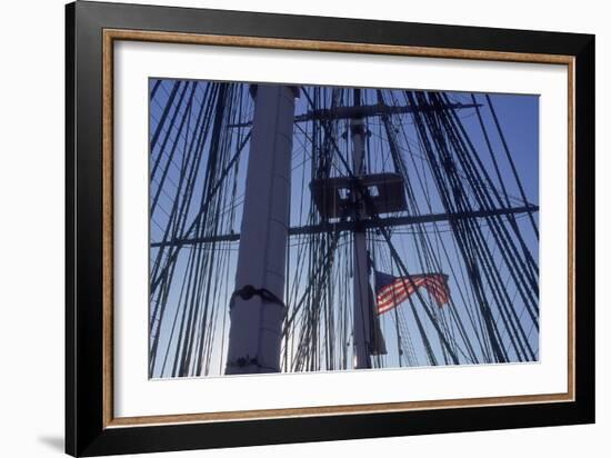 USS Constitution's Masts and Rigging, Boston-null-Framed Photographic Print