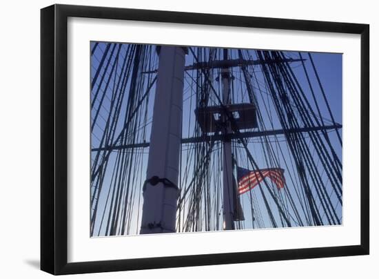 USS Constitution's Masts and Rigging, Boston-null-Framed Photographic Print