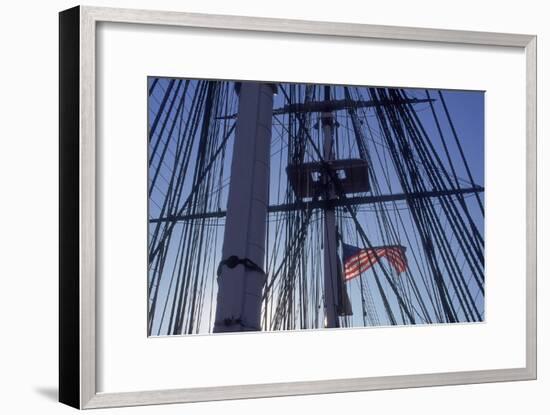 USS Constitution's Masts and Rigging, Boston-null-Framed Photographic Print