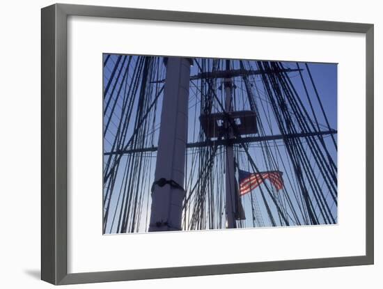 USS Constitution's Masts and Rigging, Boston-null-Framed Photographic Print