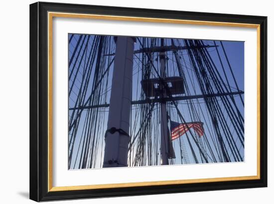 USS Constitution's Masts and Rigging, Boston-null-Framed Photographic Print