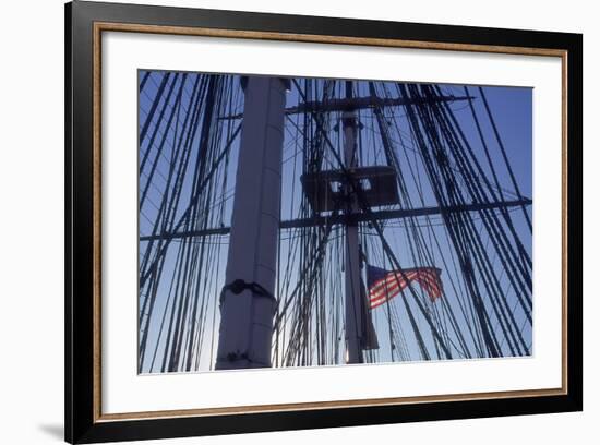 USS Constitution's Masts and Rigging, Boston-null-Framed Photographic Print