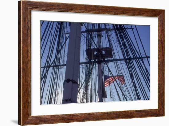 USS Constitution's Masts and Rigging, Boston-null-Framed Photographic Print