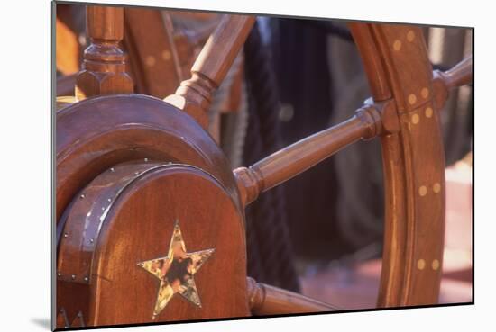USS Constitution's Ship's Wheel, Boston-null-Mounted Photographic Print