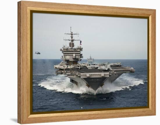 USS Enterprise Transits the Atlantic Ocean-Stocktrek Images-Framed Premier Image Canvas