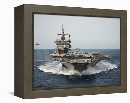 USS Enterprise Transits the Atlantic Ocean-Stocktrek Images-Framed Premier Image Canvas