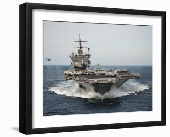 USS Enterprise Transits the Atlantic Ocean-Stocktrek Images-Framed Photographic Print