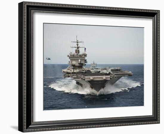 USS Enterprise Transits the Atlantic Ocean-Stocktrek Images-Framed Photographic Print