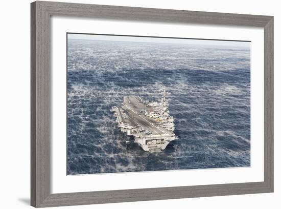 Uss George H.W. Bush Sails in the Atlantic Ocean-null-Framed Photographic Print