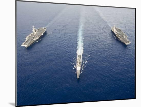 USS George Washington, USS Mobile Bay, & USS John C. Stennis-Stocktrek Images-Mounted Photographic Print