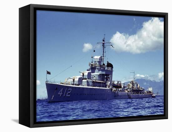 Uss Hamman During the Us Navy's Pacific Fleet Maneuvers Off of Hawaii-Carl Mydans-Framed Premier Image Canvas