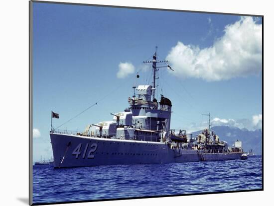 Uss Hamman During the Us Navy's Pacific Fleet Maneuvers Off of Hawaii-Carl Mydans-Mounted Photographic Print