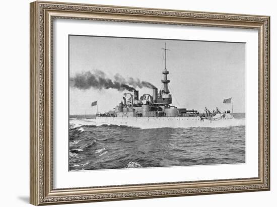 Uss 'Indiana, American Battleship, 1898-W Rau-Framed Giclee Print