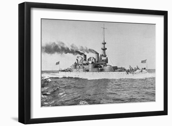 Uss 'Indiana, American Battleship, 1898-W Rau-Framed Giclee Print