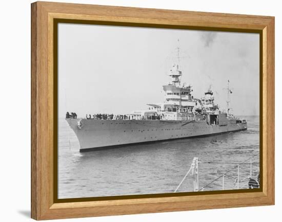 USS Indianapolis at Sea-null-Framed Premier Image Canvas