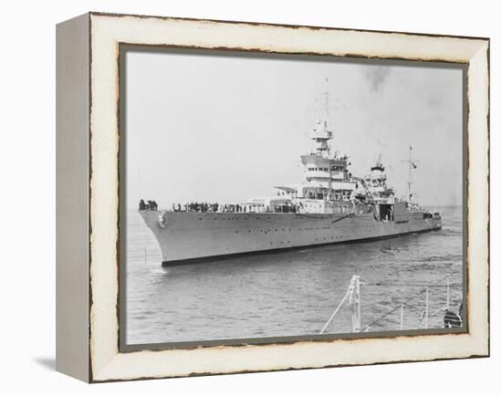 USS Indianapolis at Sea-null-Framed Premier Image Canvas