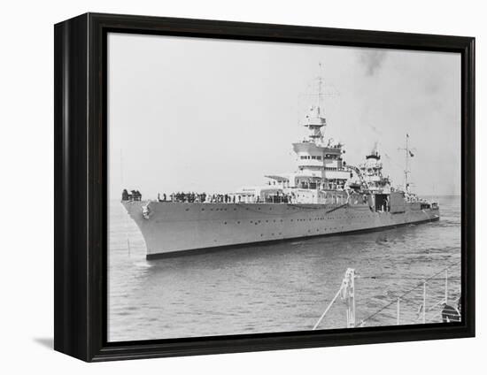 USS Indianapolis at Sea-null-Framed Premier Image Canvas