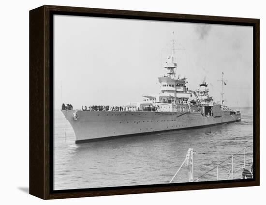 USS Indianapolis at Sea-null-Framed Premier Image Canvas