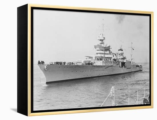 USS Indianapolis at Sea-null-Framed Premier Image Canvas