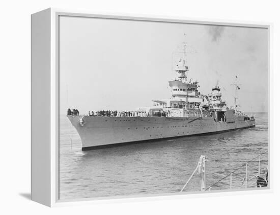 USS Indianapolis at Sea-null-Framed Premier Image Canvas