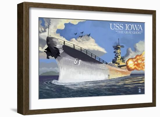 USS Iowa - the Gray Ghost-Lantern Press-Framed Art Print