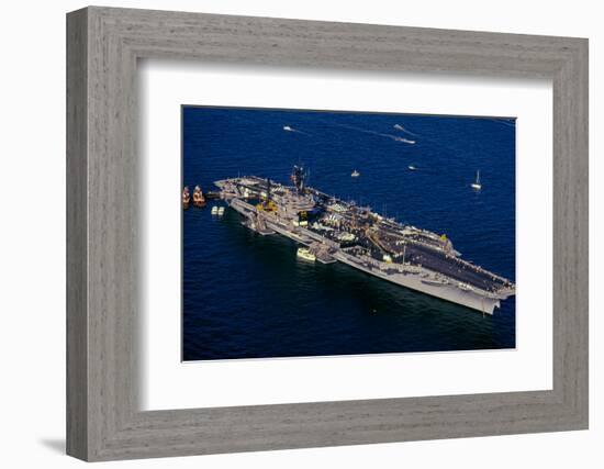 USS Kennedy, New York Harbor, New York City, New York, July 4, 1986-null-Framed Photographic Print
