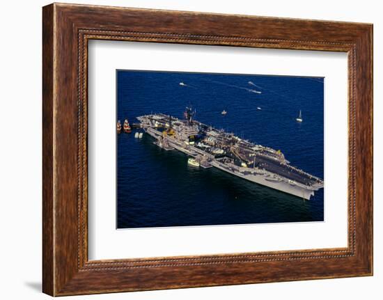 USS Kennedy, New York Harbor, New York City, New York, July 4, 1986-null-Framed Photographic Print