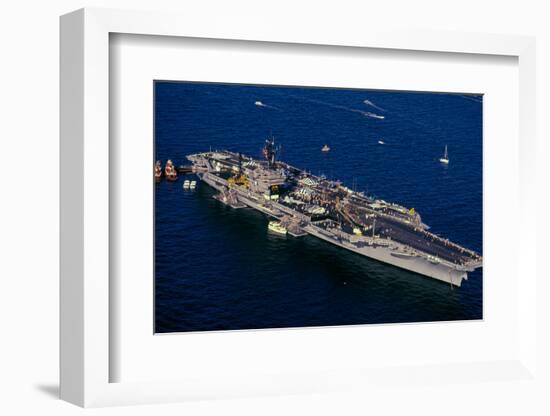 USS Kennedy, New York Harbor, New York City, New York, July 4, 1986-null-Framed Photographic Print