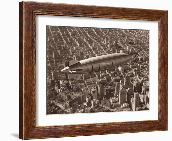 USS Macon, San Francisco, 1933-Clyde Sunderland-Framed Art Print