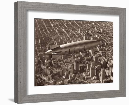 USS Macon, San Francisco, 1933-Clyde Sunderland-Framed Art Print