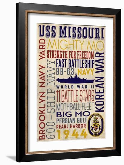 USS Missouri-Lantern Press-Framed Art Print