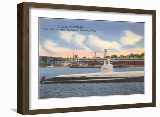 USS Nautilus, First Atomic Submarine-null-Framed Art Print