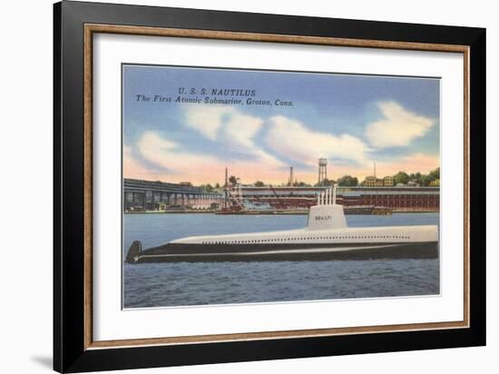 USS Nautilus, First Atomic Submarine-null-Framed Art Print