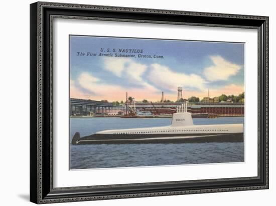 USS Nautilus, First Atomic Submarine-null-Framed Art Print