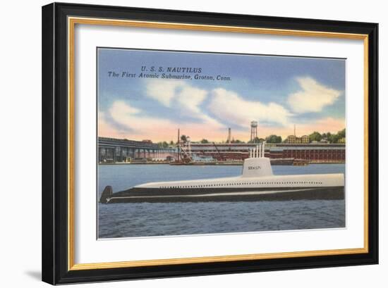 USS Nautilus, First Atomic Submarine-null-Framed Art Print