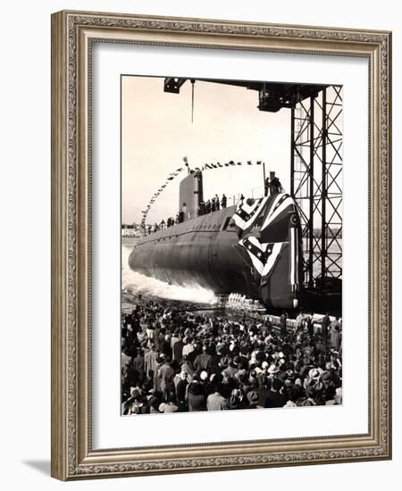 USS Nautilus Slips Into the Thames River-Stocktrek Images-Framed Photographic Print