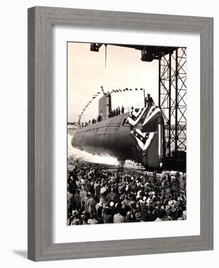 USS Nautilus Slips Into the Thames River-Stocktrek Images-Framed Photographic Print