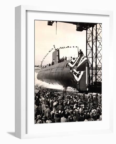 USS Nautilus Slips Into the Thames River-Stocktrek Images-Framed Photographic Print