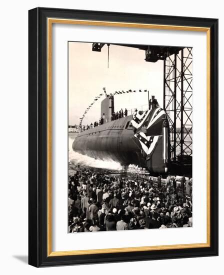 USS Nautilus Slips Into the Thames River-Stocktrek Images-Framed Photographic Print