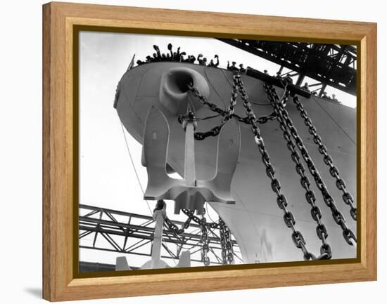 Uss New Jersey Launched-null-Framed Premier Image Canvas